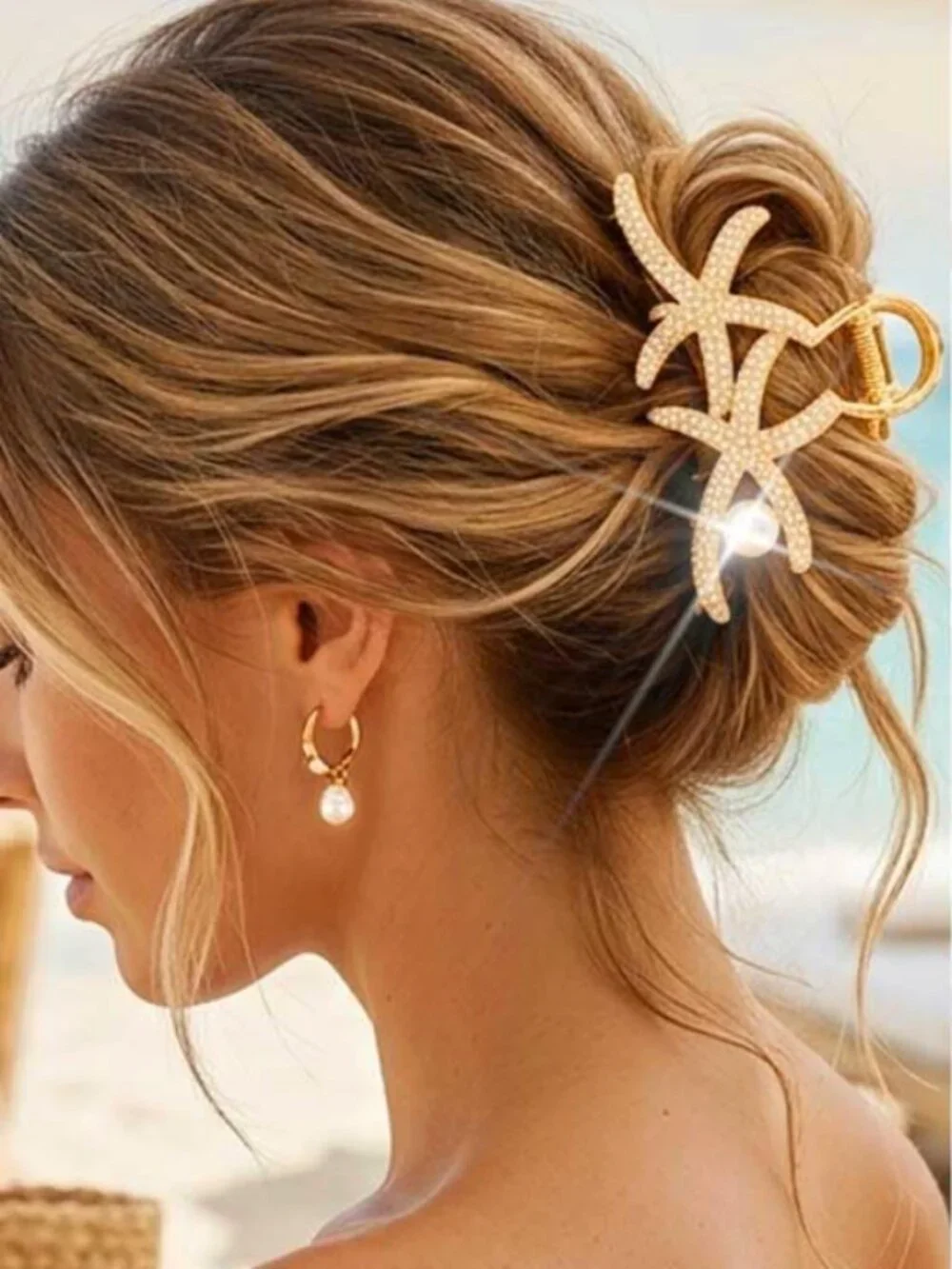 Gold Starfish Metal Claw Clip Anthropologie